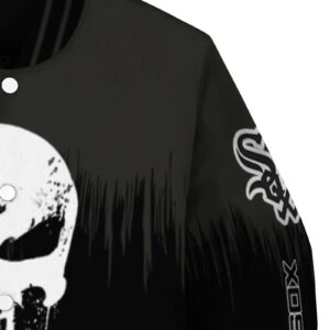 chicago white sox punisher skull black white jacket premium grade jacketwow