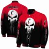 cincinnati bearcats punisher skull red black white jacket fashion forward jacketwow