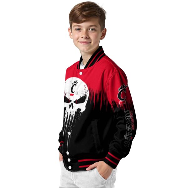 cincinnati bearcats punisher skull red black white jacket trendy jacketwow