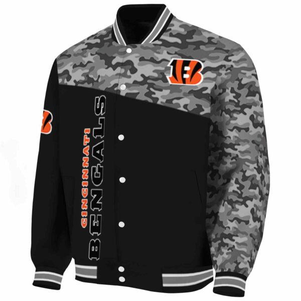 cincinnati bengals camo patchwork black jacket best selling jacketwow