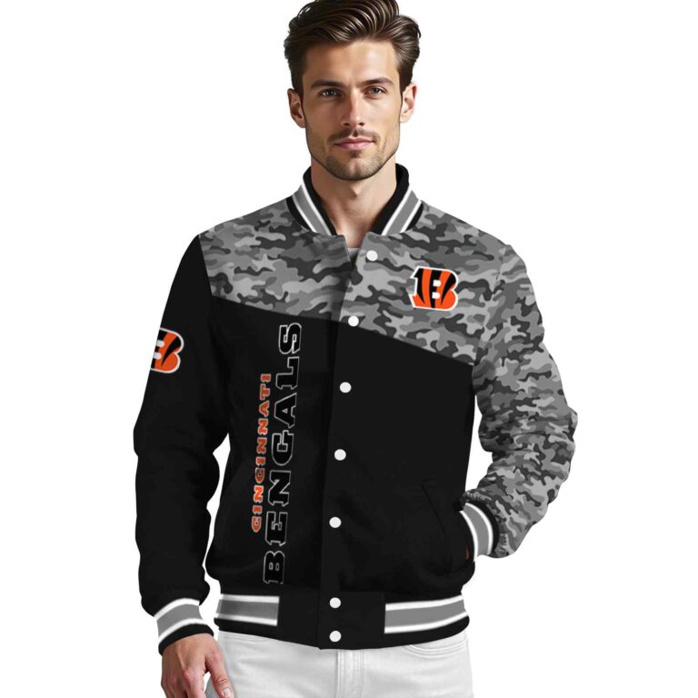 cincinnati bengals camo patchwork black jacket high quality jacketwow