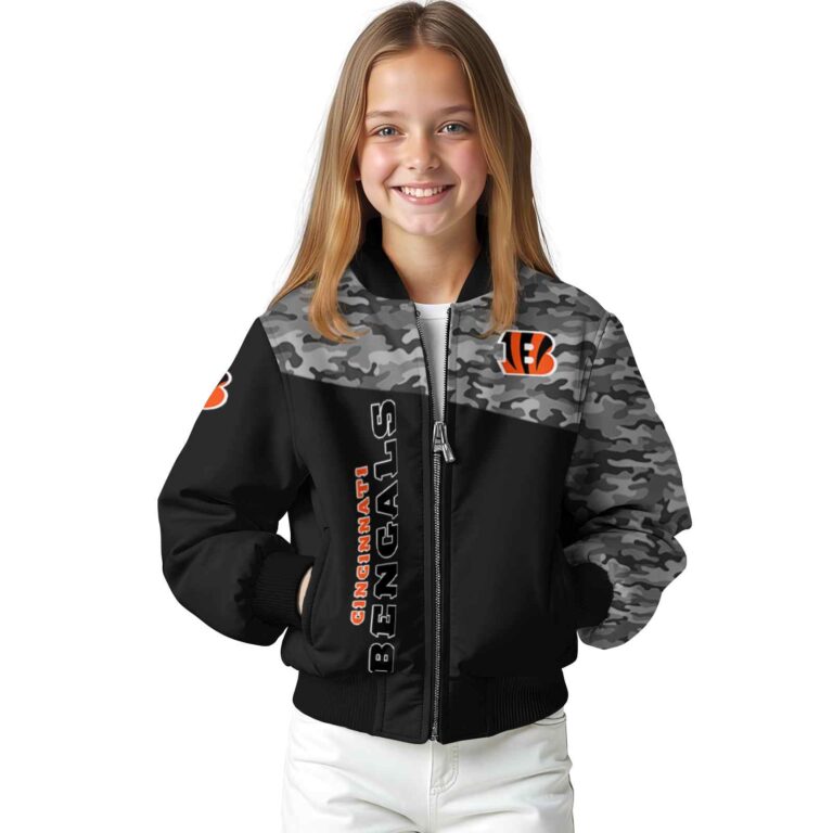 cincinnati bengals camo patchwork black jacket top rated jacketwow