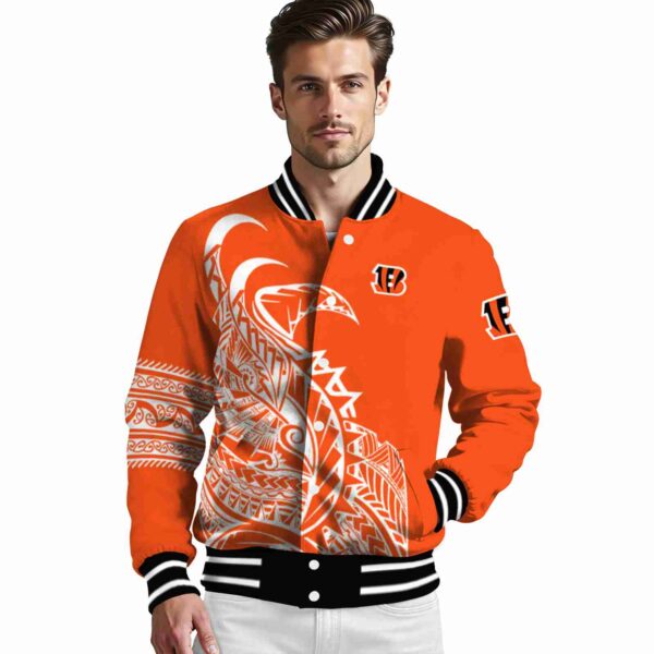 cincinnati bengals tribal art orange white black jacket high quality jacketwow