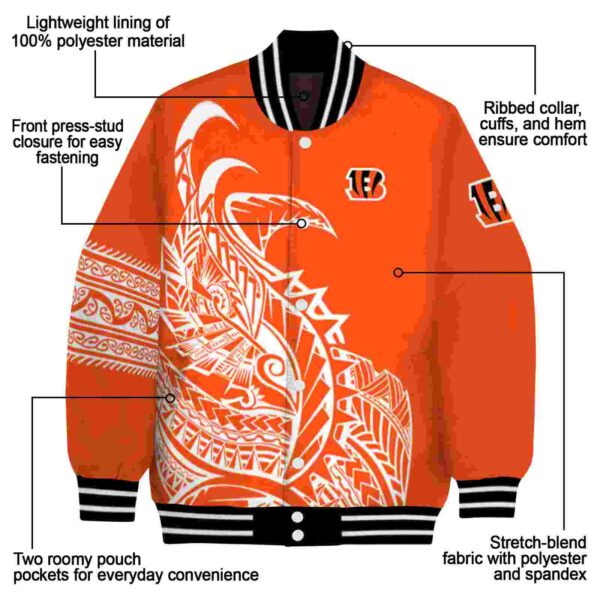 cincinnati bengals tribal art orange white black jacket new arrival jacketwow