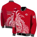 cincinnati reds tribal art red white black jacket best selling jacketwow