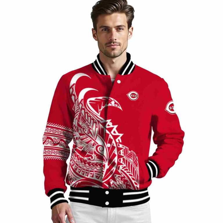 cincinnati reds tribal art red white black jacket high quality jacketwow