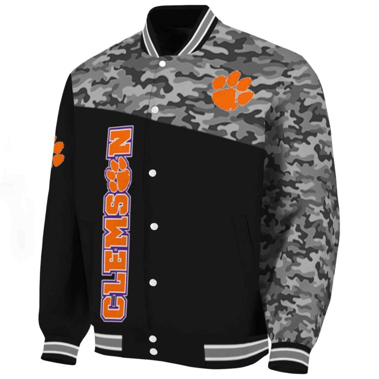 clemson tigers camo patchwork black jacket best selling jacketwow