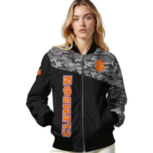 clemson tigers camo patchwork black jacket latest model jacketwow