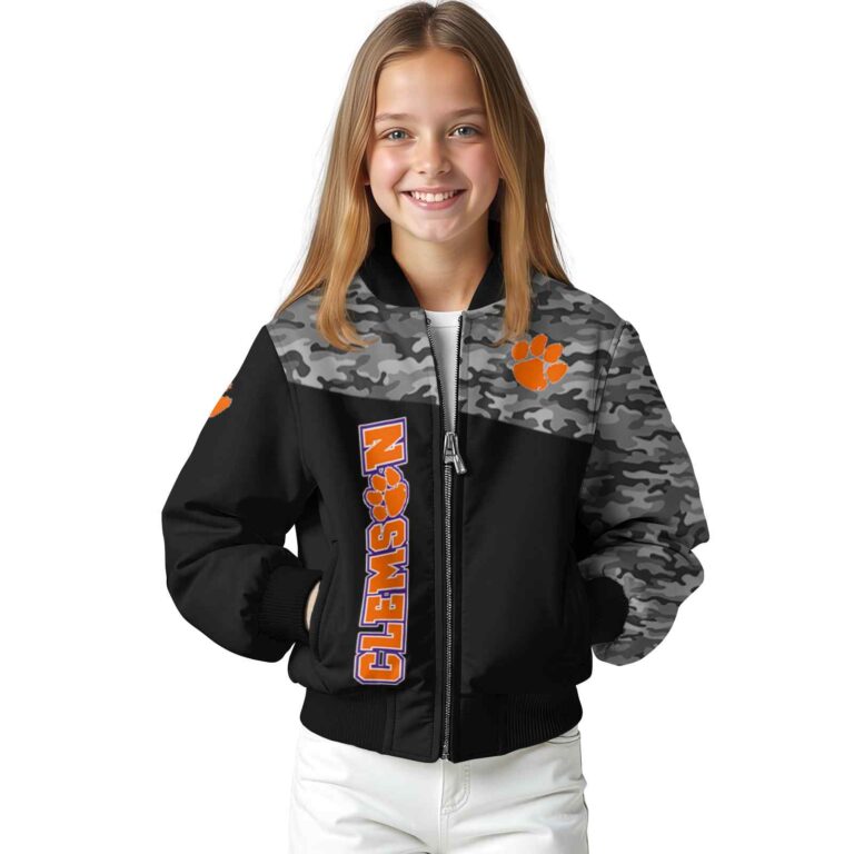 clemson tigers camo patchwork black jacket top rated jacketwow