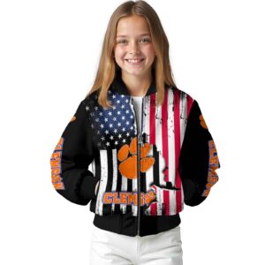 clemson tigers patriotic theme black jacket top rated jacketwow