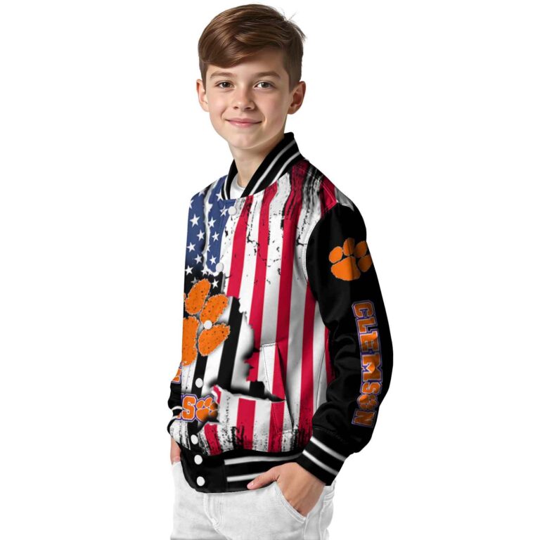 clemson tigers patriotic theme black jacket trendy jacketwow