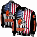 cleveland browns patriotic theme black jacket best selling jacketwow