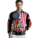 cleveland browns patriotic theme black jacket best selling jacketwow