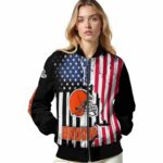 cleveland browns patriotic theme black jacket best selling jacketwow