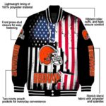 cleveland browns patriotic theme black jacket best selling jacketwow