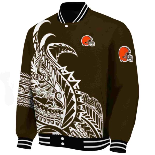 cleveland browns tribal art brown white black jacket best selling jacketwow