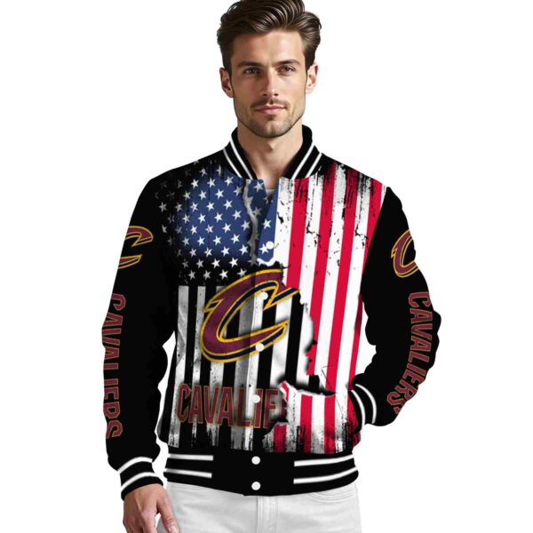 cleveland cavaliers patriotic theme black jacket high quality jacketwow