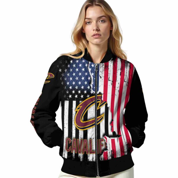 cleveland cavaliers patriotic theme black jacket latest model jacketwow