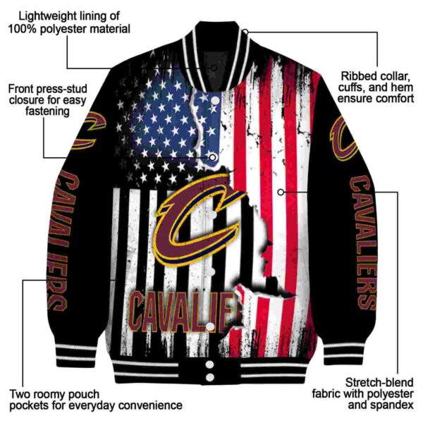 cleveland cavaliers patriotic theme black jacket new arrival jacketwow