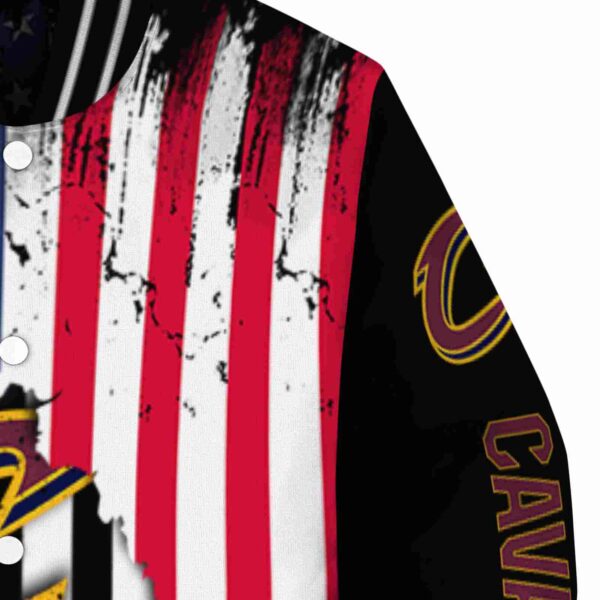 cleveland cavaliers patriotic theme black jacket premium grade jacketwow