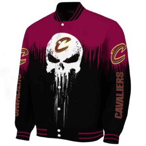 cleveland cavaliers punisher skull wine black white jacket best selling jacketwow
