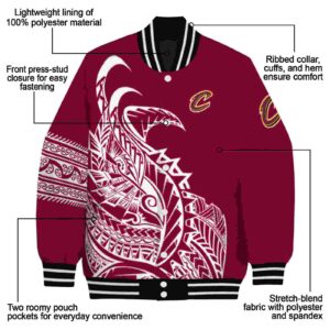 cleveland cavaliers tribal art wine white black jacket new arrival jacketwow