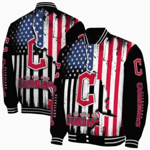 cleveland guardians patriotic theme black jacket fashion forward jacketwow