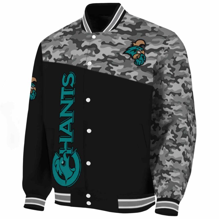 coastal carolina chanticleers camo patchwork black jacket best selling jacketwow