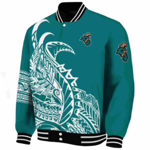 coastal carolina chanticleers tribal art green white black jacket best selling jacketwow