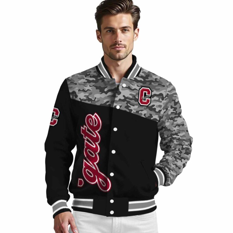 colgate raiders camo patchwork black jacket high quality jacketwow