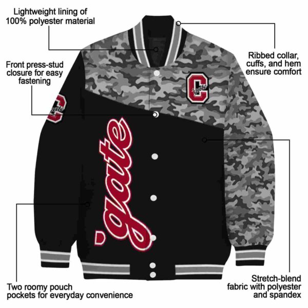colgate raiders camo patchwork black jacket new arrival jacketwow