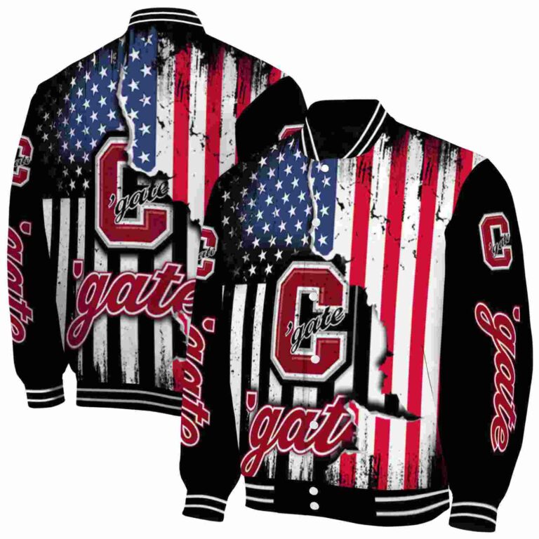 colgate raiders patriotic theme black jacket fashion forward jacketwow