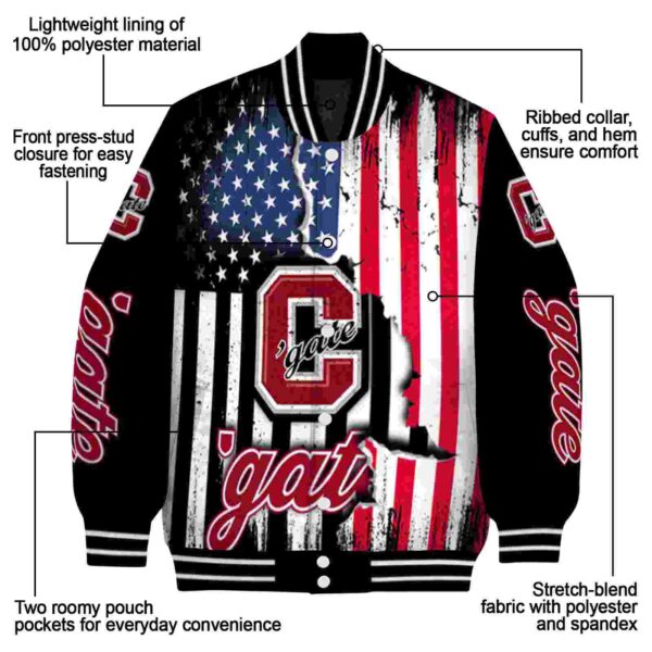 colgate raiders patriotic theme black jacket new arrival jacketwow