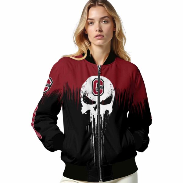 colgate raiders punisher skull maroon black white jacket latest model jacketwow