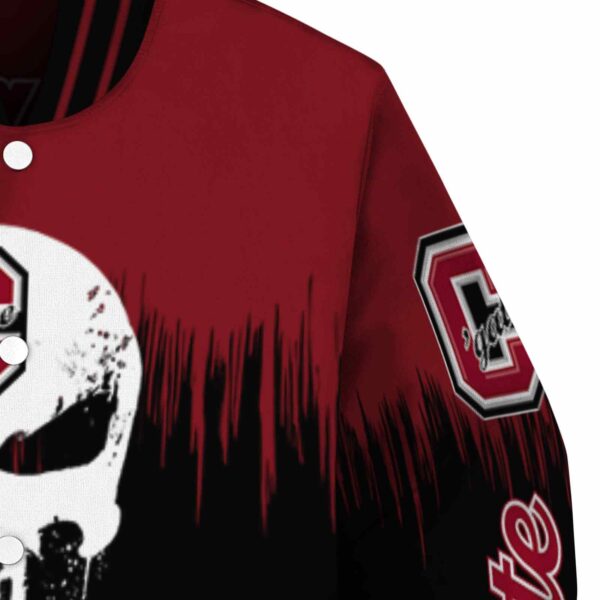 colgate raiders punisher skull maroon black white jacket premium grade jacketwow