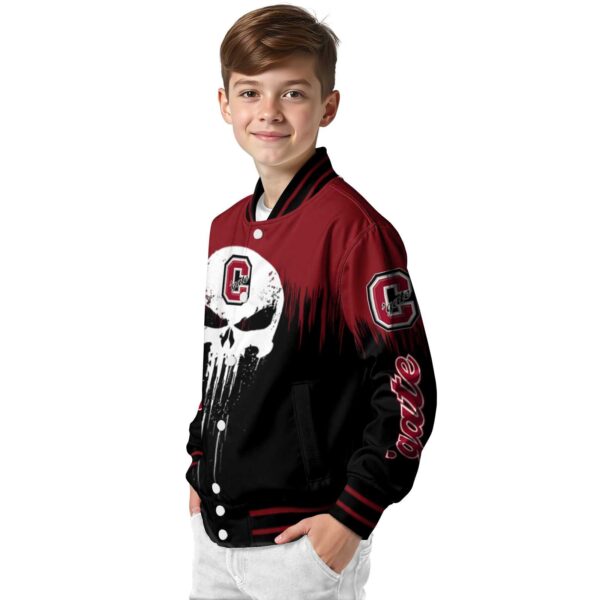 colgate raiders punisher skull maroon black white jacket trendy jacketwow
