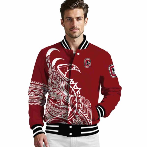 colgate raiders tribal art maroon white black jacket high quality jacketwow