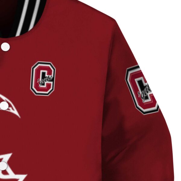 colgate raiders tribal art maroon white black jacket premium grade jacketwow