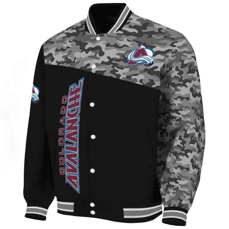 colorado avalanche camo patchwork black jacket best selling jacketwow