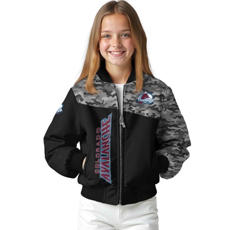 colorado avalanche camo patchwork black jacket top rated jacketwow