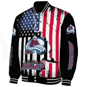 colorado avalanche patriotic theme black jacket best selling jacketwow