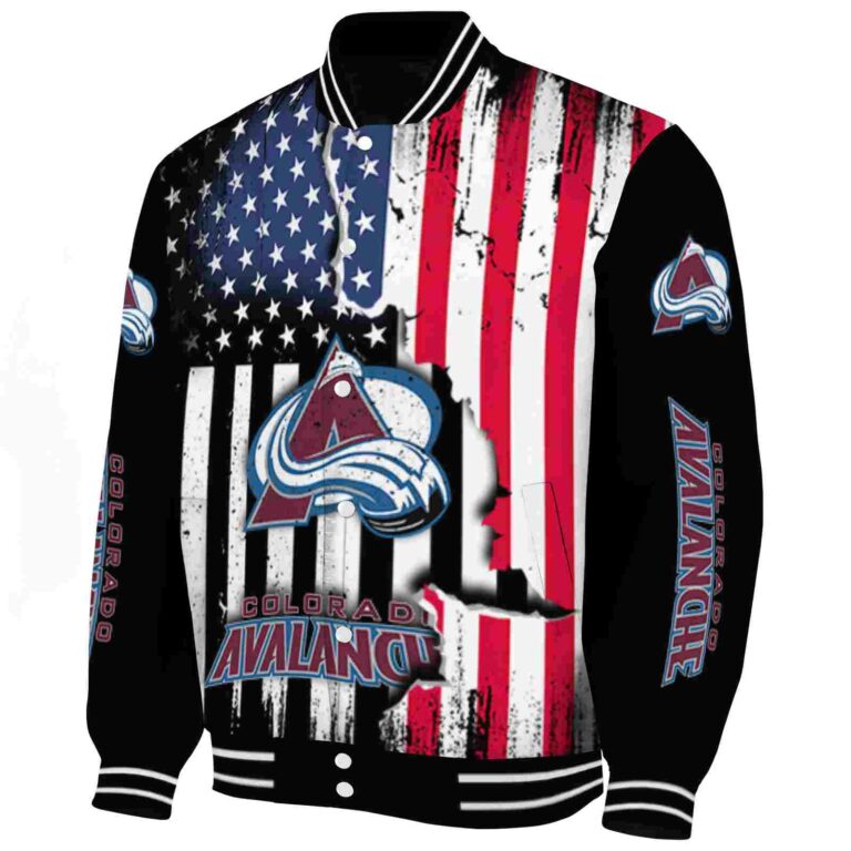 colorado avalanche patriotic theme black jacket best selling jacketwow