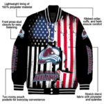 colorado avalanche patriotic theme black jacket best selling jacketwow