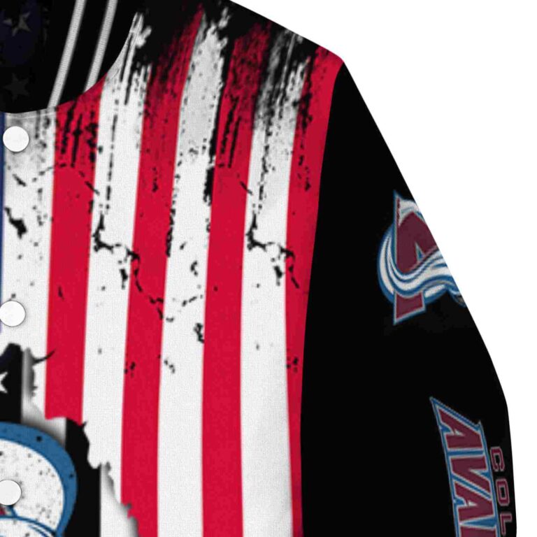 colorado avalanche patriotic theme black jacket premium grade jacketwow