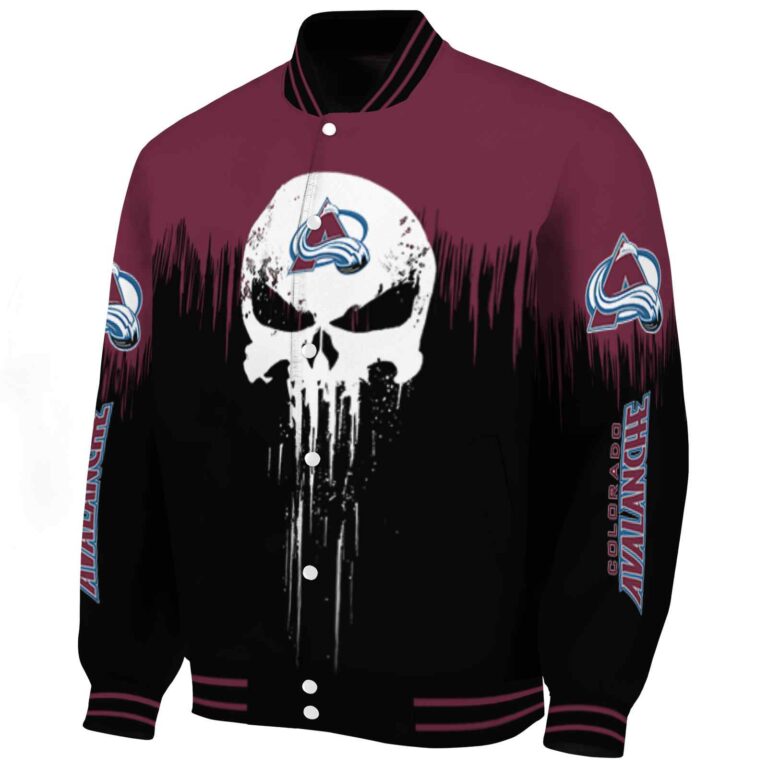 colorado avalanche punisher skull burgundy black white jacket best selling jacketwow
