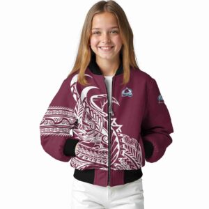 colorado avalanche tribal art burgundy white black jacket top rated jacketwow