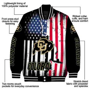 colorado buffaloes patriotic theme black jacket new arrival jacketwow