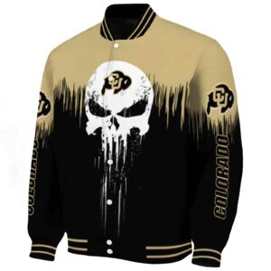 colorado buffaloes punisher skull gold black white jacket best selling jacketwow
