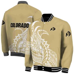 colorado buffaloes tribal art gold white black jacket fashion forward jacketwow
