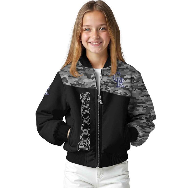 colorado rockies camo patchwork black jacket top rated jacketwow